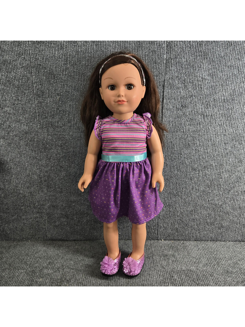 My Life As 18 Inch Poseable Doll Brown Hair Purple Outfit 2013
